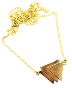 Image of Geo Triple Triangle Necklace