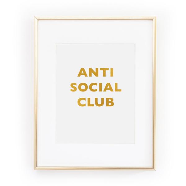 ANTI SOCIAL CLUB GOLD FOIL ART