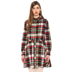 CHECKED tartan CHRISTMAS COLOURS lumberjack shirt dress by PEPA LOVES from LA LA LAND £45