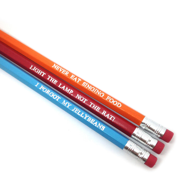 The Muppet Christmas Carol Rizzo The Rat Hand Stamped Slogan POPCULT Pencil Set from LA LA LAND
